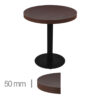 Horeca-Ronde-Tafel-Met-Onderstel-DUBLIN-WENGE-70-cm
