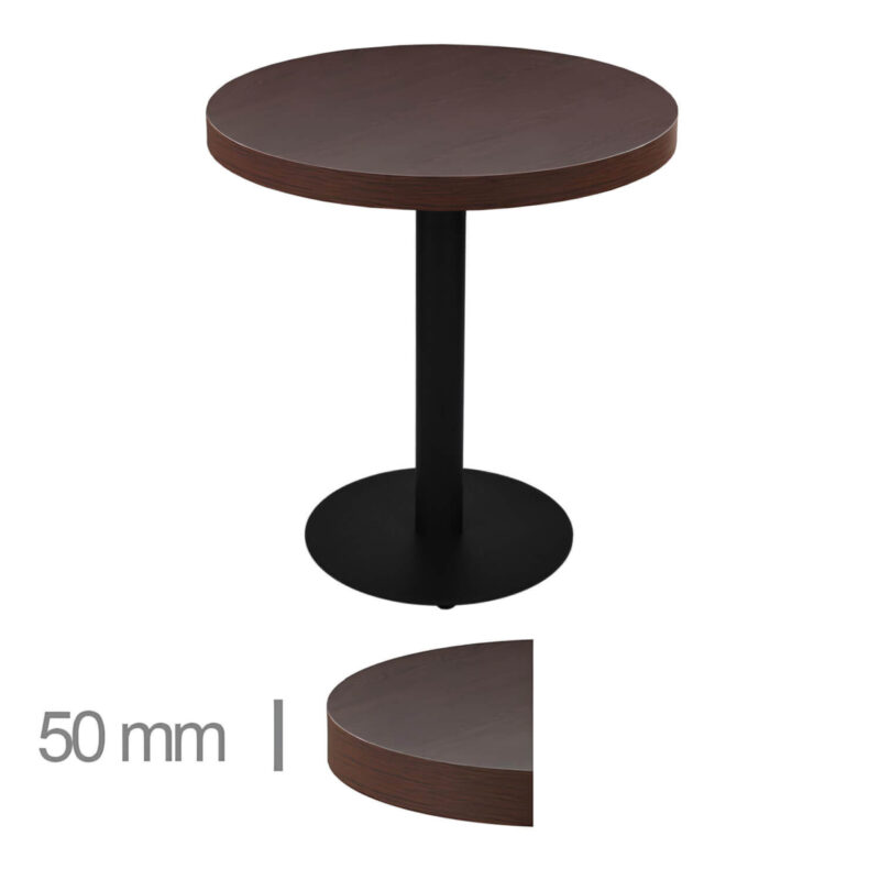 Horeca-Ronde-Tafel-Met-Onderstel-DUBLIN-WENGE-70-cm