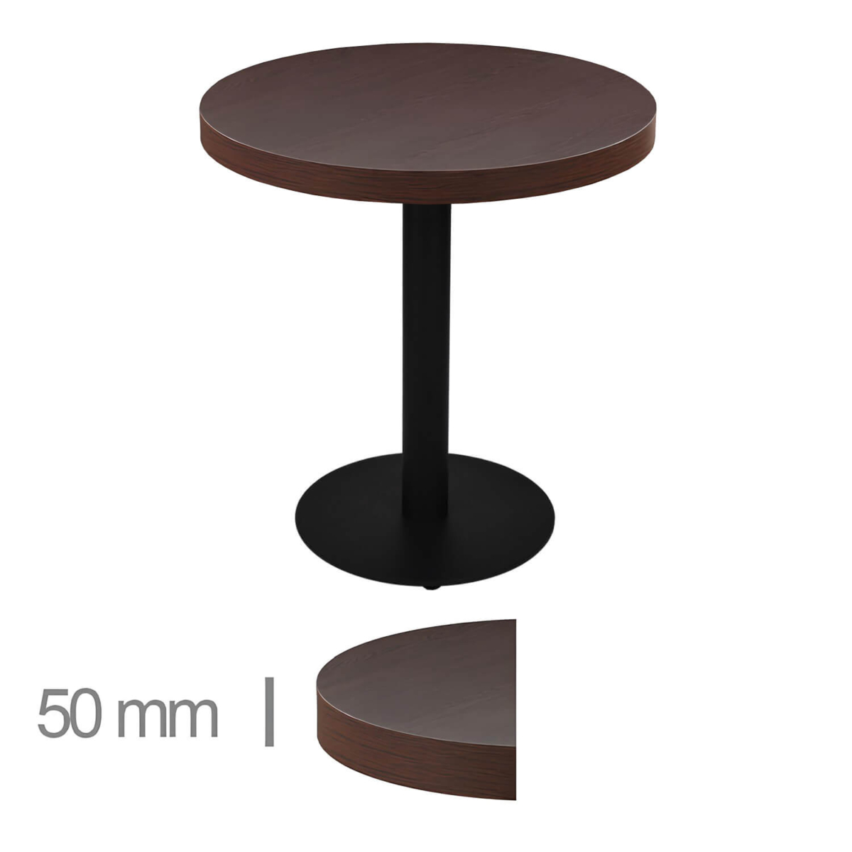 Horeca-Ronde-Tafel-Met-Onderstel-DUBLIN-WENGE-70-cm