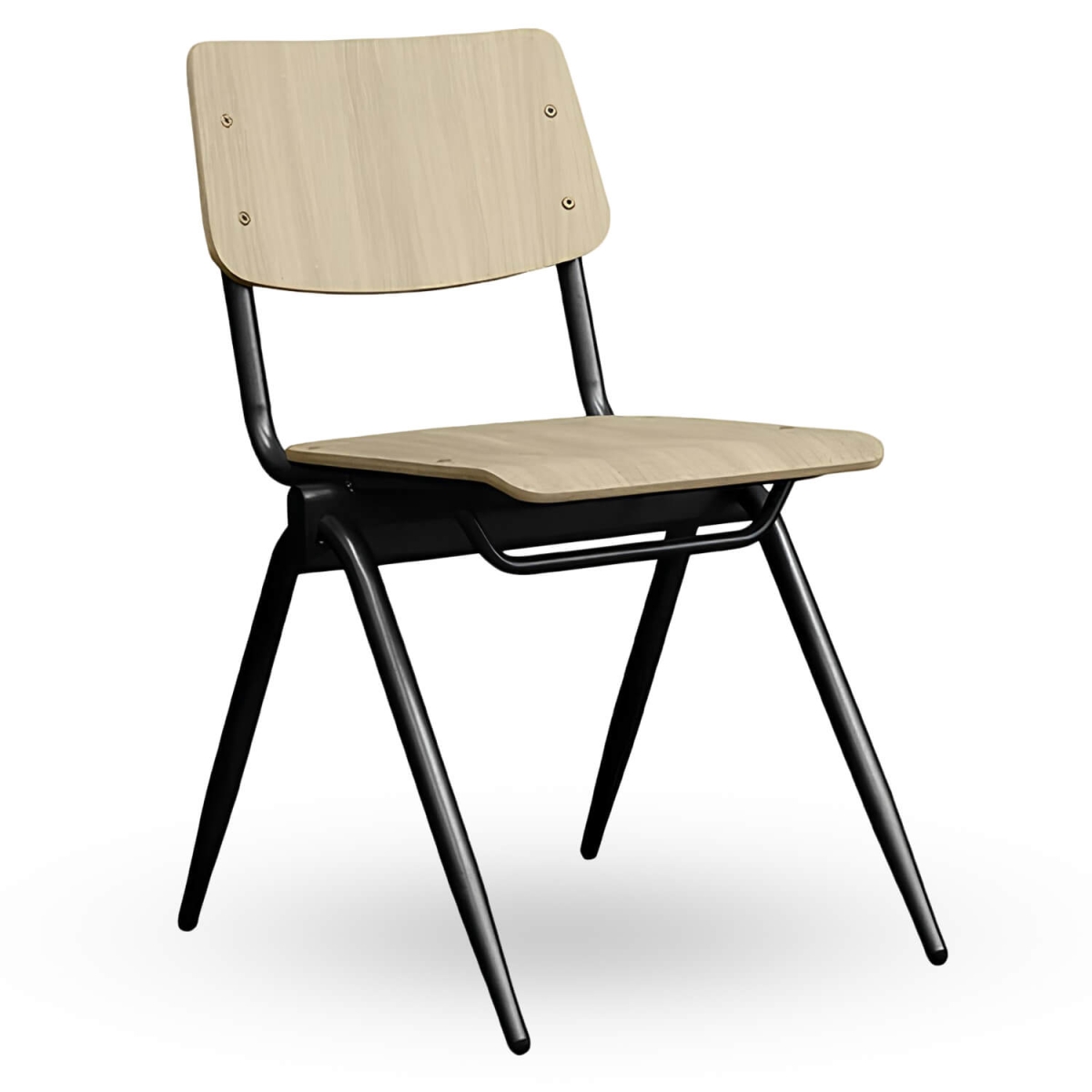 Stapelbare-Schoolstoel-OXFORD-Naturel-Hout