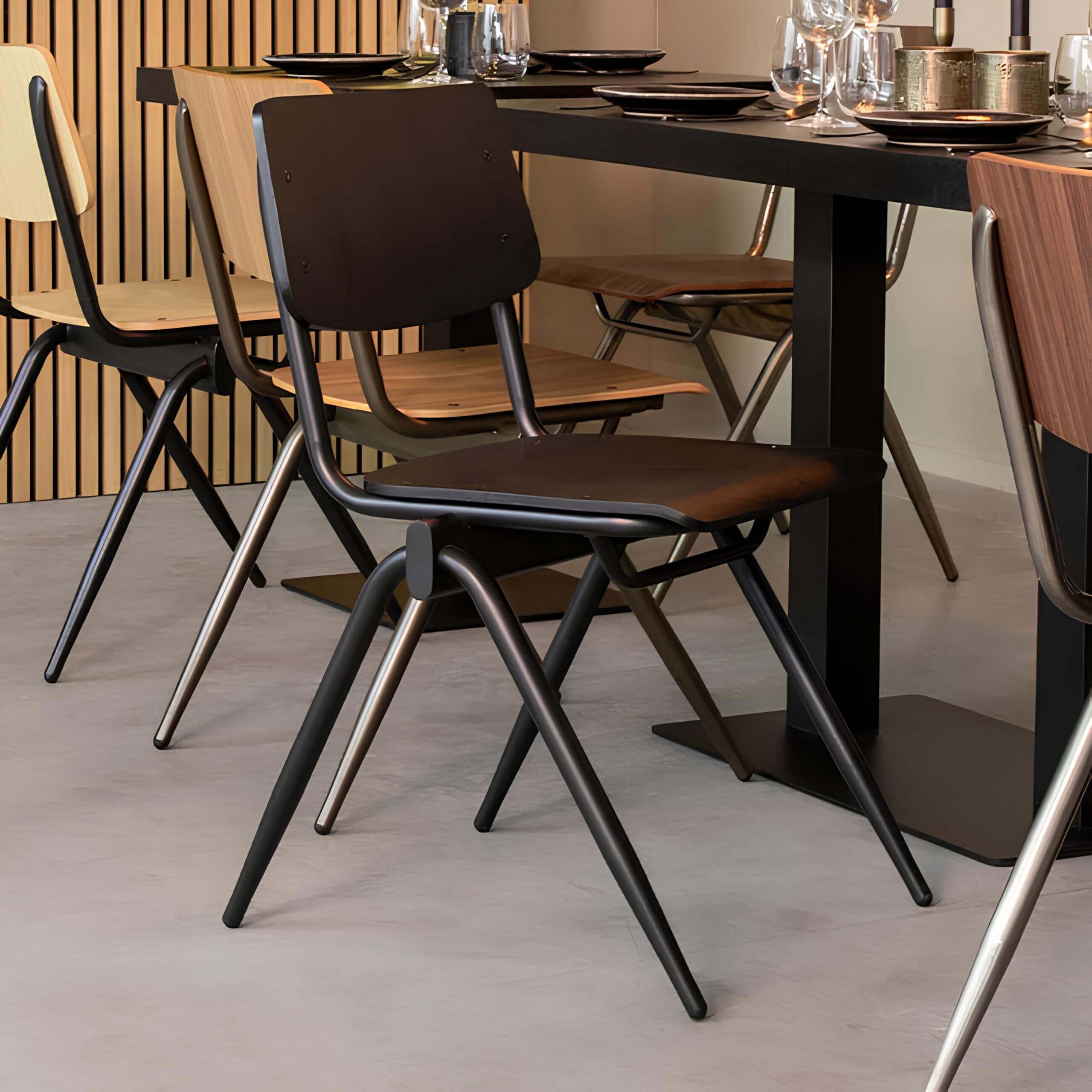 Stapelbare-Schoolstoel-OXFORD-Zwart-Hout-M Stapelbare-Schoolstoel-OXFORD-Zwart-Hout-M