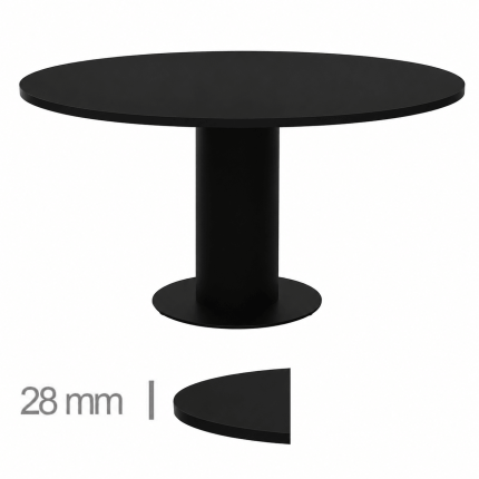 Horeca-Ronde-Tafel-Met-Onderstel-MADRID-Zwart-O170-cm-1