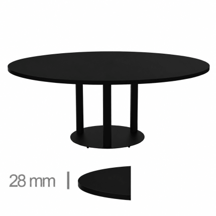 Horeca-Ronde-Tafel-Met-Onderstel-MADRID-Zwart-O170-cm